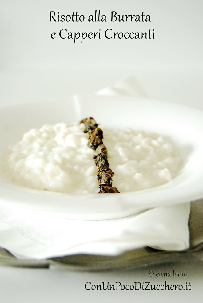 Risotto alla burrata e capperi croccanti la nicchia